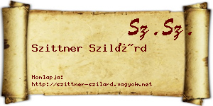 Szittner Szilárd névjegykártya