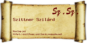 Szittner Szilárd névjegykártya