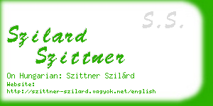 szilard szittner business card